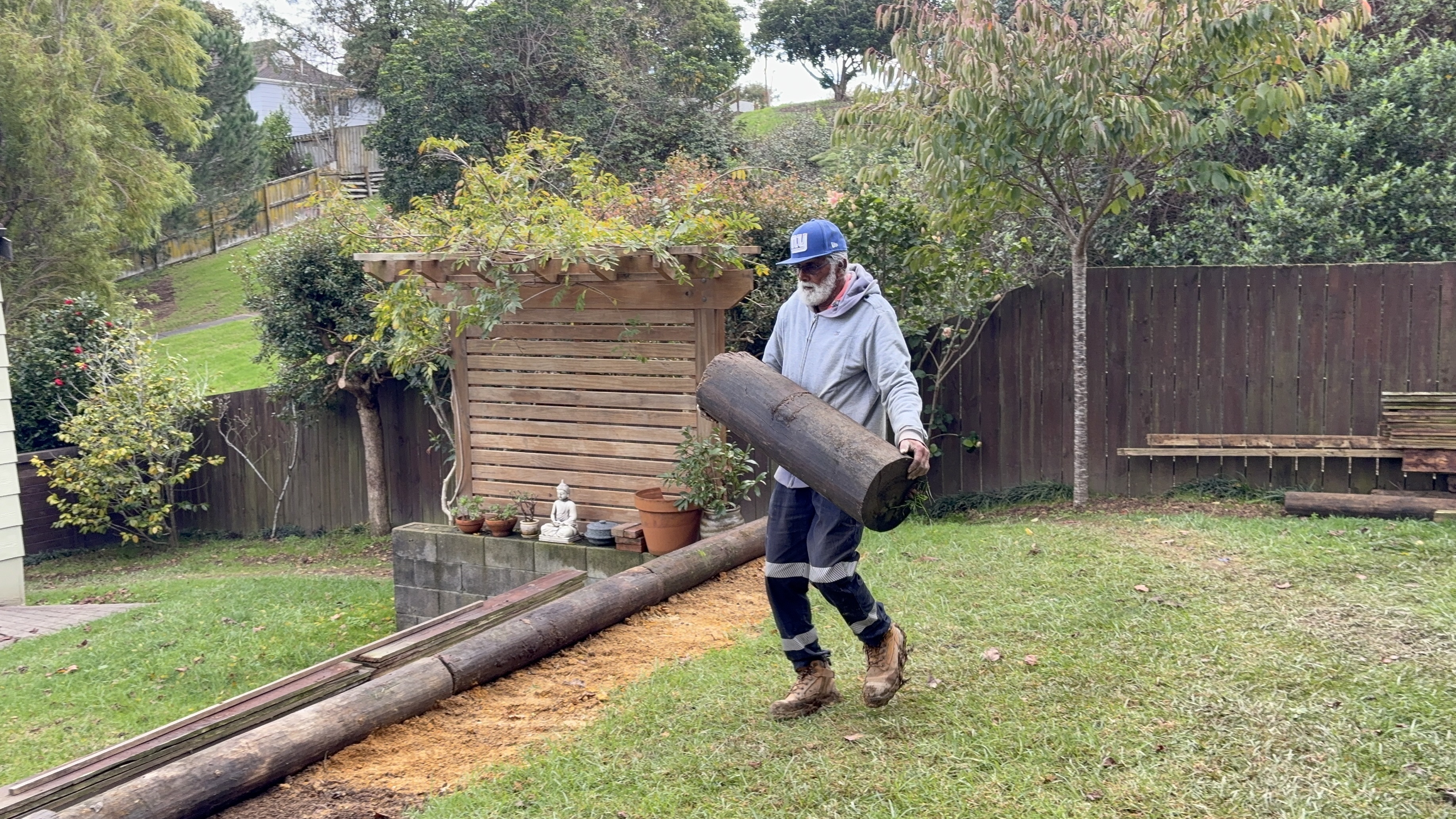 DK working in the garden