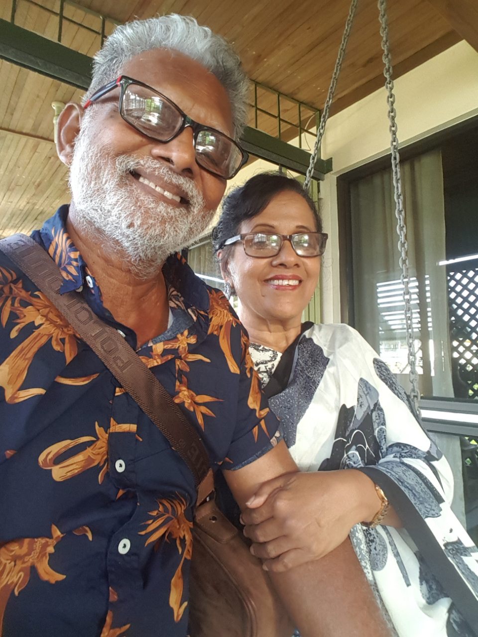 DK & Maya on the verandah