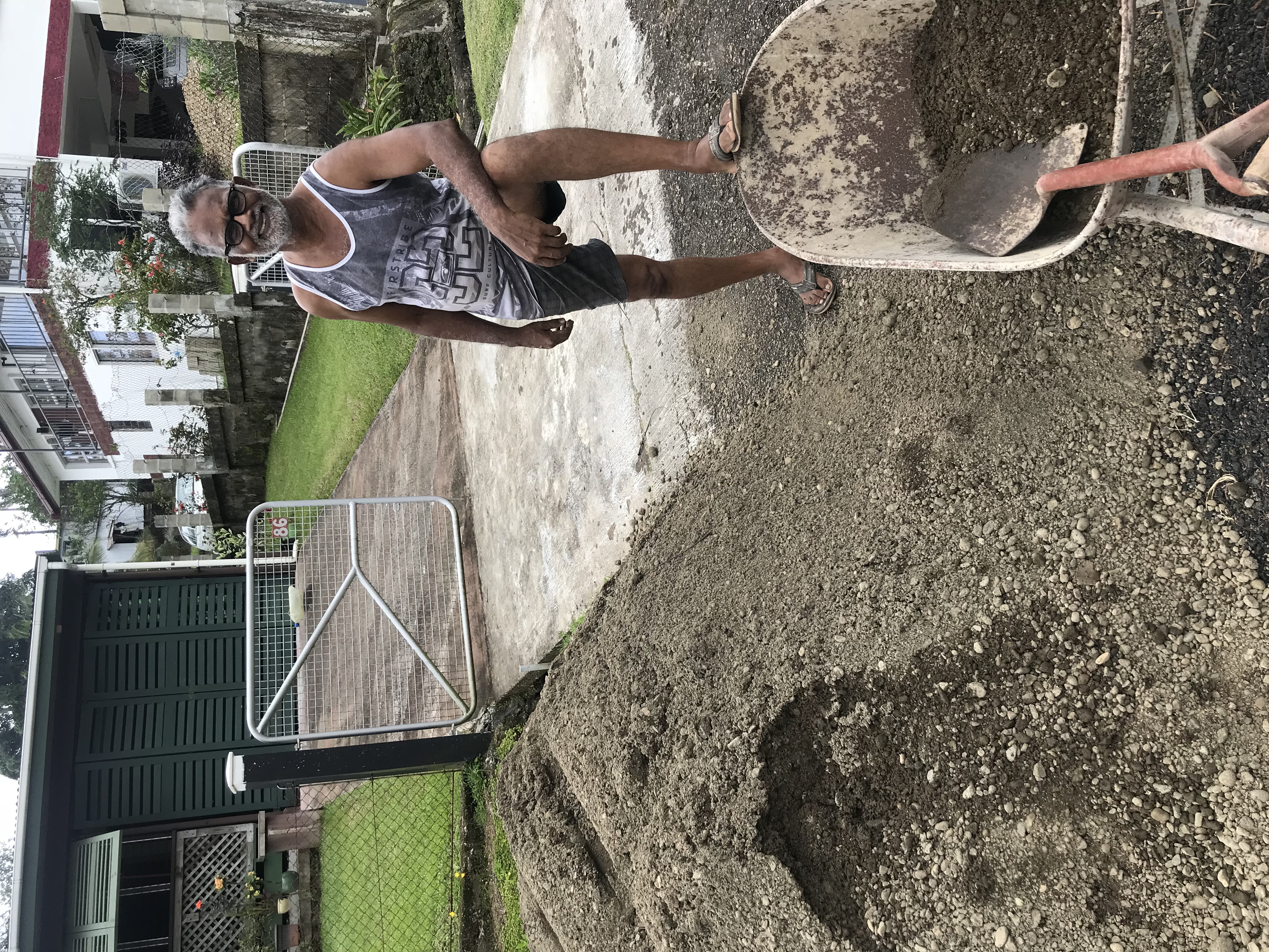 DK doing yard work